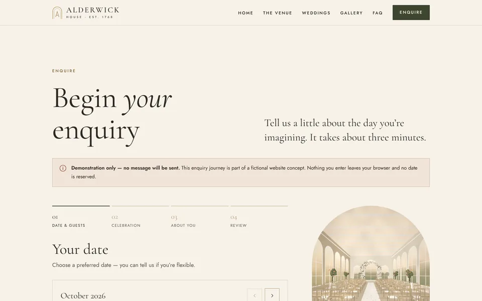 The step-by-step enquiry journey.